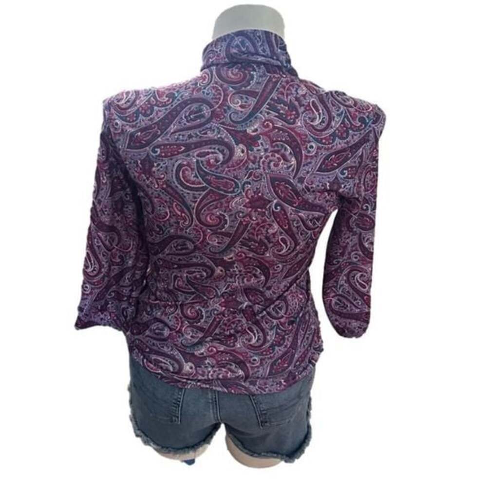Vintage Haband For Her Purple Paisley Top - Picture 2 of 6